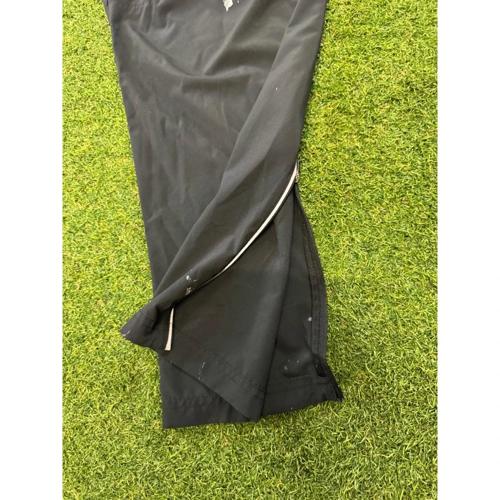 Nike Dri-FIT Mens Black Track Pants Large Ankle Zip Athletic Paint Splatter - Picture 3 of 9